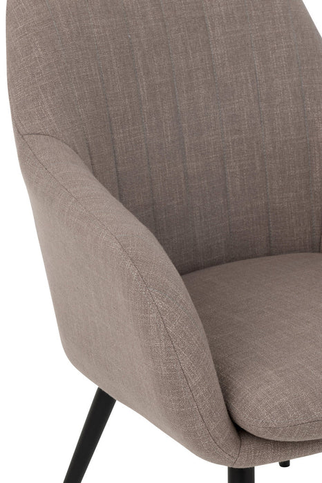 Chair Miles Steel/Foam Taupe-Eetkamerstoelen-J-Line