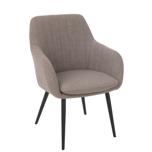 Chair Miles Steel/Foam Taupe-Eetkamerstoelen-J-Line