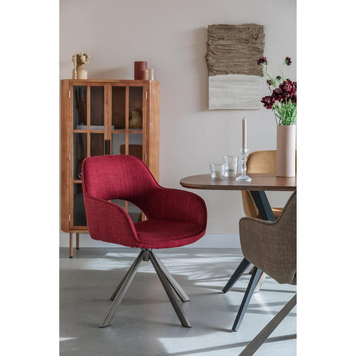 Chair Toye | Rood | Draaibaar-Eetkamerstoelen-Creating Home