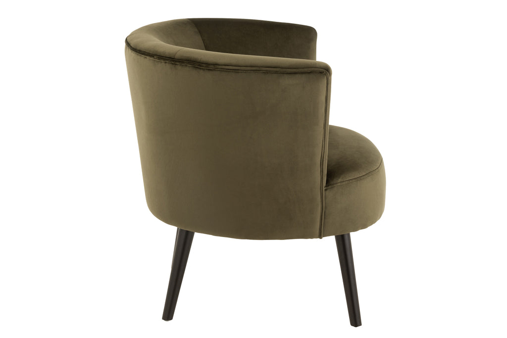 Chair Tub Textile/Wood Green-Fauteuils-J-Line