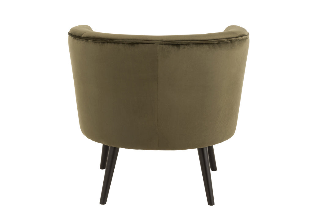 Chair Tub Textile/Wood Green-Fauteuils-J-Line