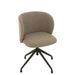 Chair Turn/Up/Down Linen Dark Brown/Beige-Eetkamerstoelen-J-Line