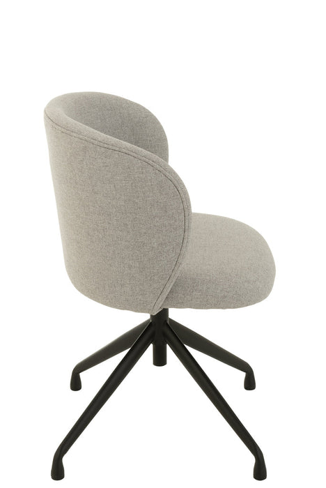 Chair Turn/Up/Down Linen Grey-Eetkamerstoelen-J-Line