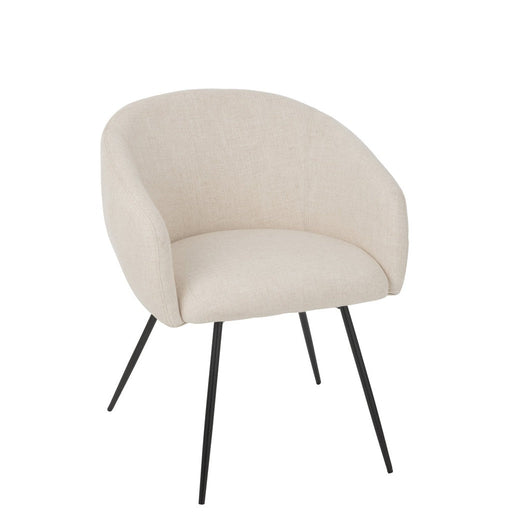 Chair Wales Steel/Foam Ivory-Eetkamerstoelen-J-Line