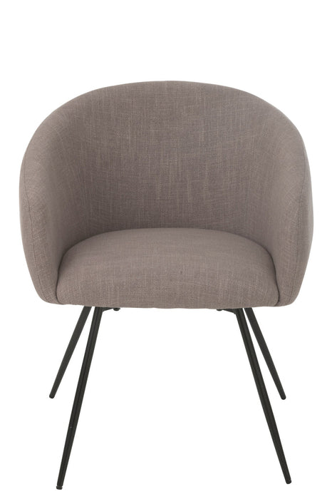 Chair Wales Steel/Foam Taupe-Eetkamerstoelen-J-Line