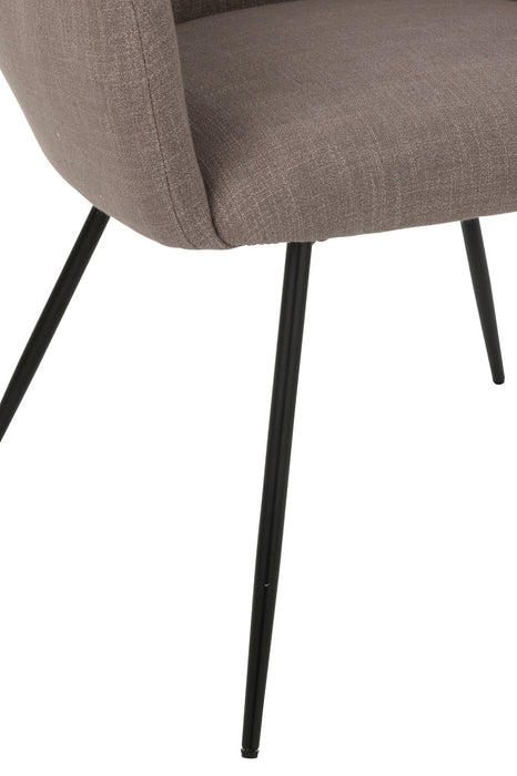 Chair Wales Steel/Foam Taupe-Eetkamerstoelen-J-Line