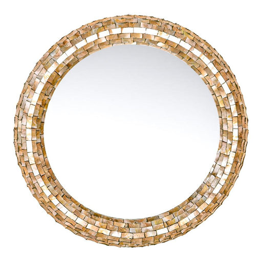 Chelsae Crème Poly Rond Shell Spiegel L-Spiegels-PTMD