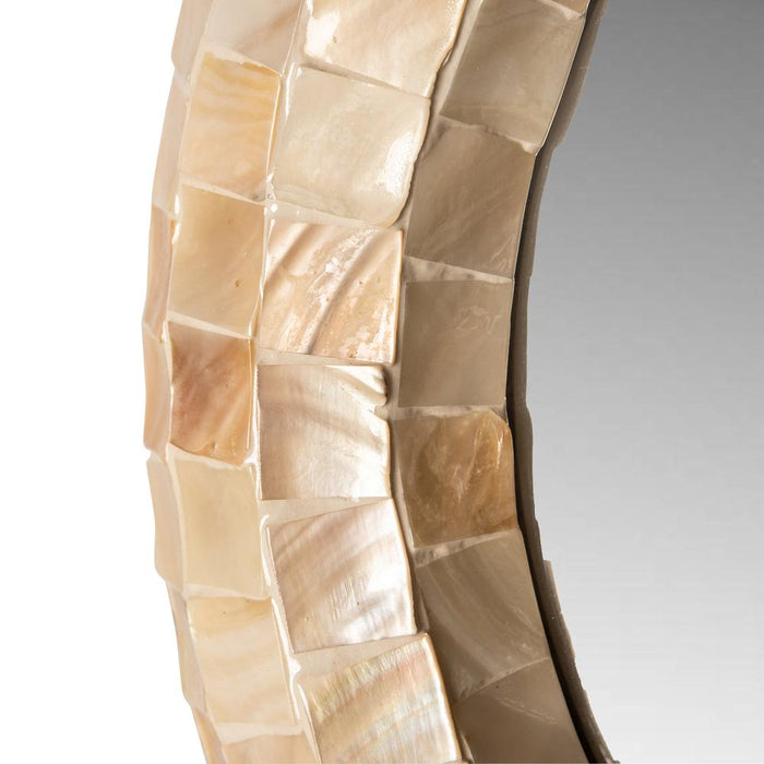 Chelsae Crème Poly Rond Shell Spiegel S-Spiegels-PTMD