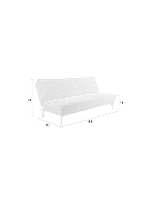Cielke Slaapbank | Beige | 184x90x84-Slaapbanken-Creating Home