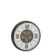 Clock Hollow Gears Mdf Black/White Large-Klokken-J-Line