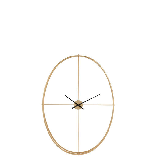 Clock Oval Metal Gold Large-Klokken-J-Line