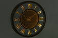 Clock Roman Numerals Led Mirror Mdf Antique Gold Large-Klokken-J-Line