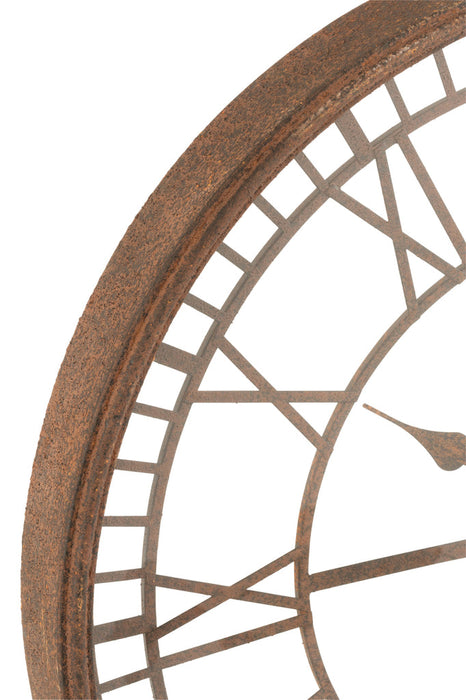 Clock Roman Numerals Metal/Glass Rust-Klokken-J-Line