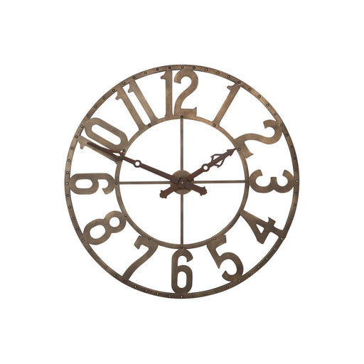 Clock Roman Numerals Round Wrought Iron Brown Small-Klokken-J-Line