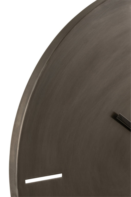 Clock Round Metal Dark Grey Large-Klokken-J-Line