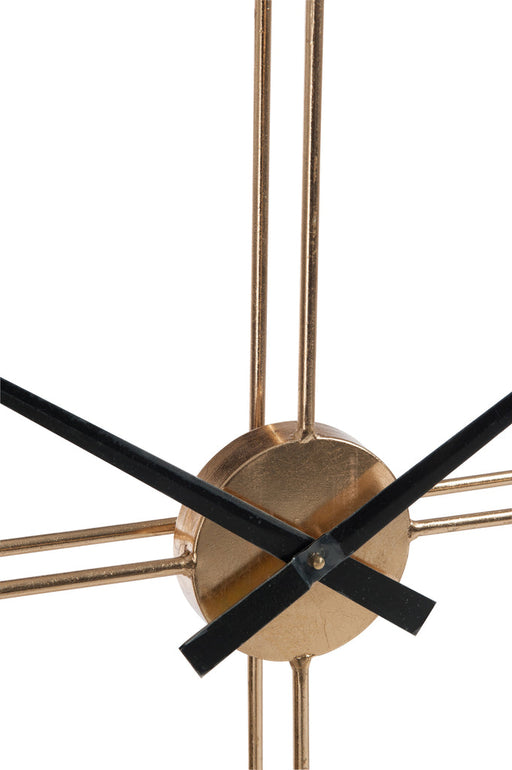 Clock Round Metal Gold-Klokken-J-Line