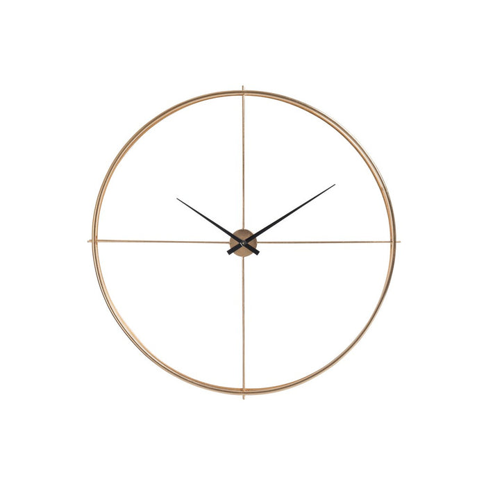 Clock Round Metal Gold-Klokken-J-Line