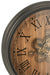 Clock Round Roman Numerals Gears Metal Black Large-Klokken-J-Line