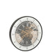 Clock+Mirror World Map Mdf Black-Klokken-J-Line