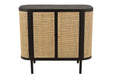 Closet 2 Doors Molly Exotic Wood/Rattan Black-Dressoirs-J-Line