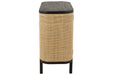 Closet 2 Doors Molly Exotic Wood/Rattan Black-Dressoirs-J-Line