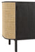 Closet 3 Doors Molly Exotic Wood/Rattan Black-Dressoirs-J-Line