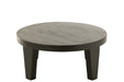 Coffee Table Round Mango Wood Matt Black-Salontafels-J-Line