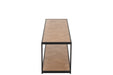 Coffee Table Zigzag Rectangle Wood/Metal Natural/Black-Salontafels-J-Line