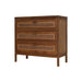 Commode met 3 laden - 90x42x85- Naturel - Teak/rotan-Ladenkast-HSM Collection