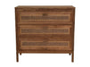 Commode met 3 laden - 90x42x85- Naturel - Teak/rotan-Ladenkast-HSM Collection