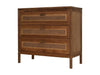 Commode met 3 laden - 90x42x85- Naturel - Teak/rotan-Ladenkast-HSM Collection