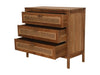 Commode met 3 laden - 90x42x85- Naturel - Teak/rotan-Ladenkasten-HSM Collection