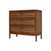 Commode met 3 laden - 90x42x85- Naturel - Teak/rotan-Ladenkasten-HSM Collection
