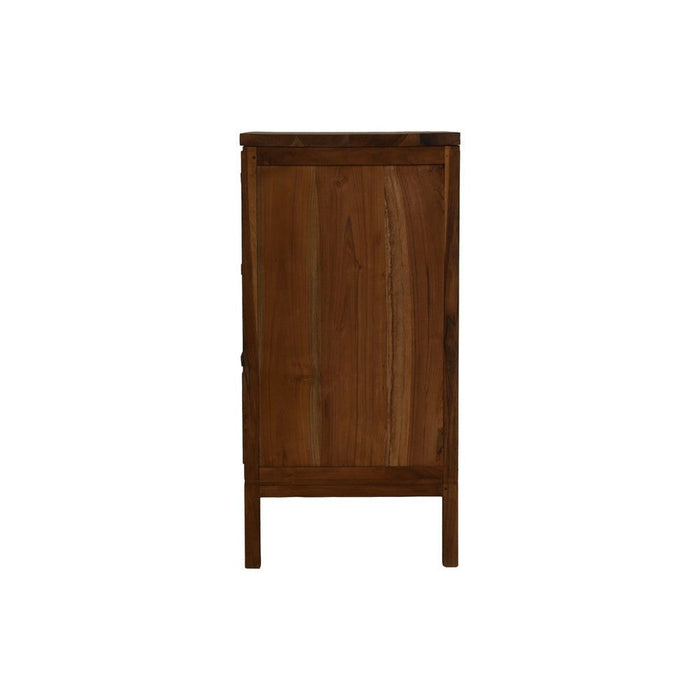 Commode met 3 laden - 90x42x85- Naturel - Teak/rotan-Ladenkasten-HSM Collection