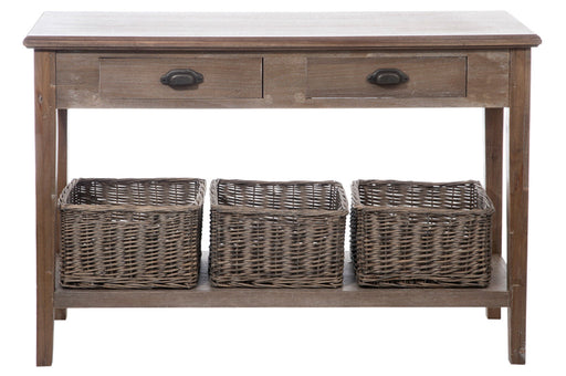 Console 2 Draw 3 Basket Wd Grey W-Console tafels-J-Line