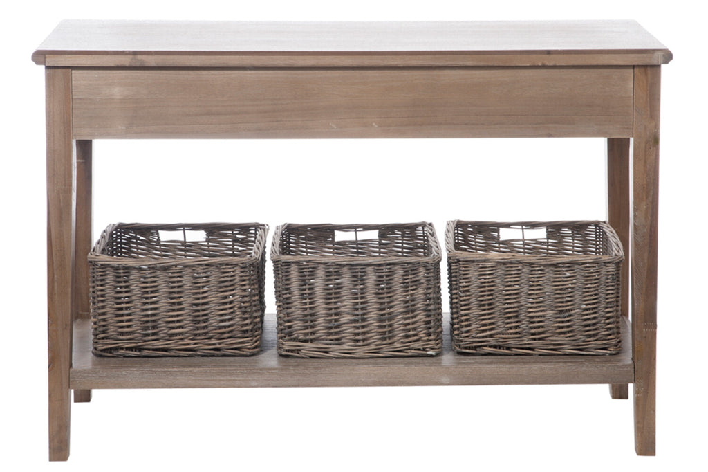 Console 2 Draw 3 Basket Wd Grey W-Console tafels-J-Line