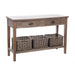 Console 2 Draw 3 Basket Wd Grey W-Console tafels-J-Line