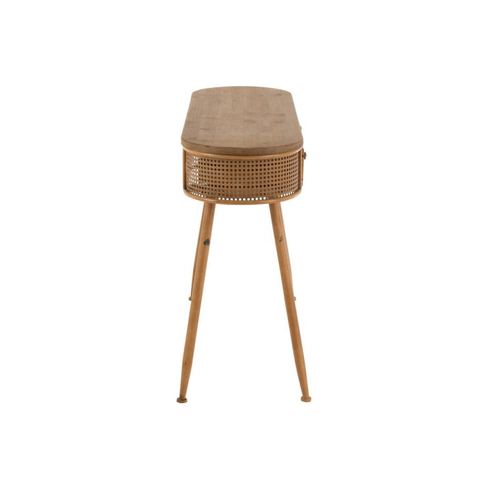 Console 2 lades metaal/hout bruin-Console tafels-J-Line