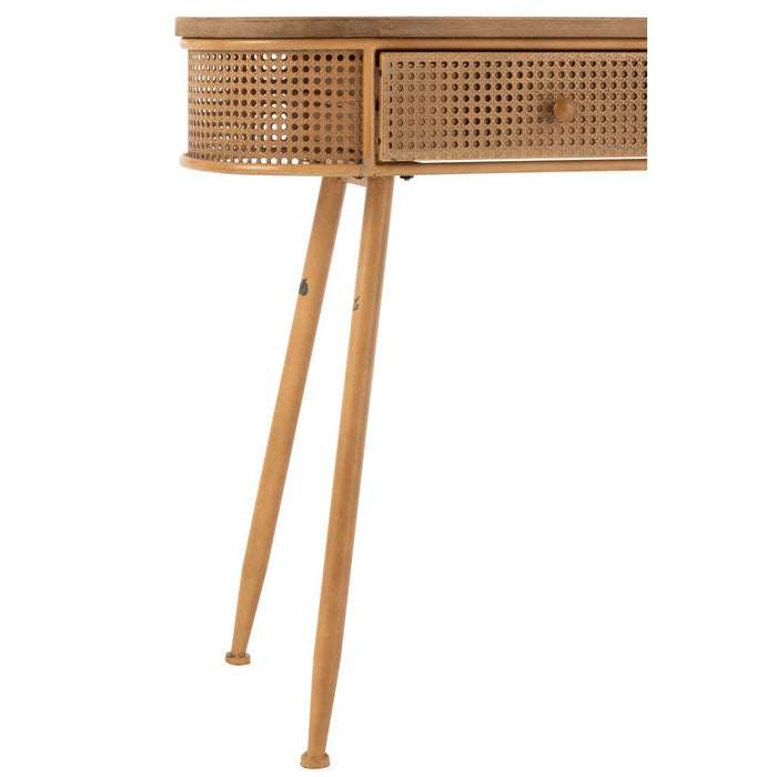 Console 2 lades metaal/hout bruin-Console tafels-J-Line