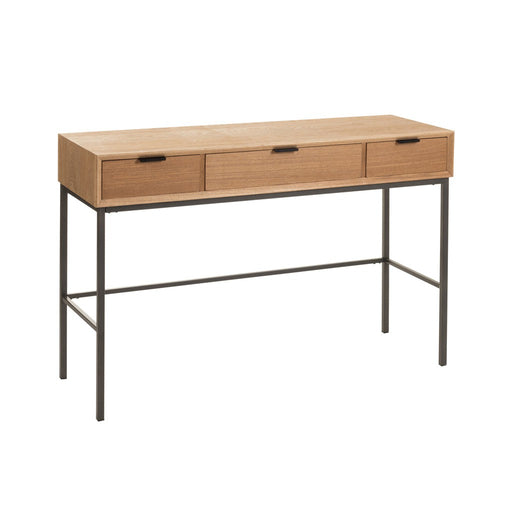 Console 3 Drawers Wood/Metal Natural-Console tafels-J-Line