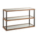 Console 3 niveaus glas/hout bruin-Consoletafels-J-Line