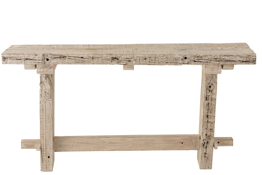 Console Brut gerecycleerd hout white wash-Consoletafels-J-Line