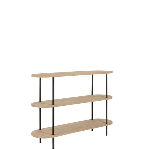 Console Eli 3planken mango hout/staal naturel/grijs-Console tafels-J-Line
