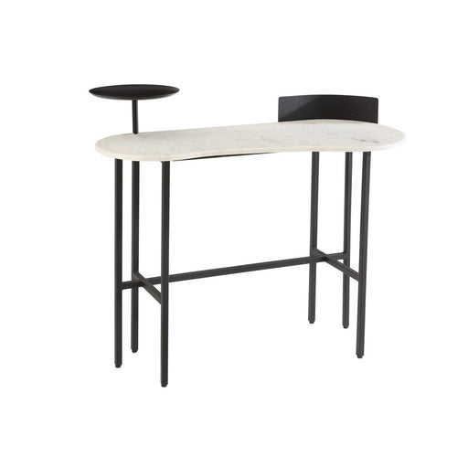 Console Marmer/ijzer wit/zwart-Console tafels-J-Line