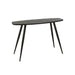 Console Ovaal gerecycleerd teak zwart-Consoletafels-J-Line