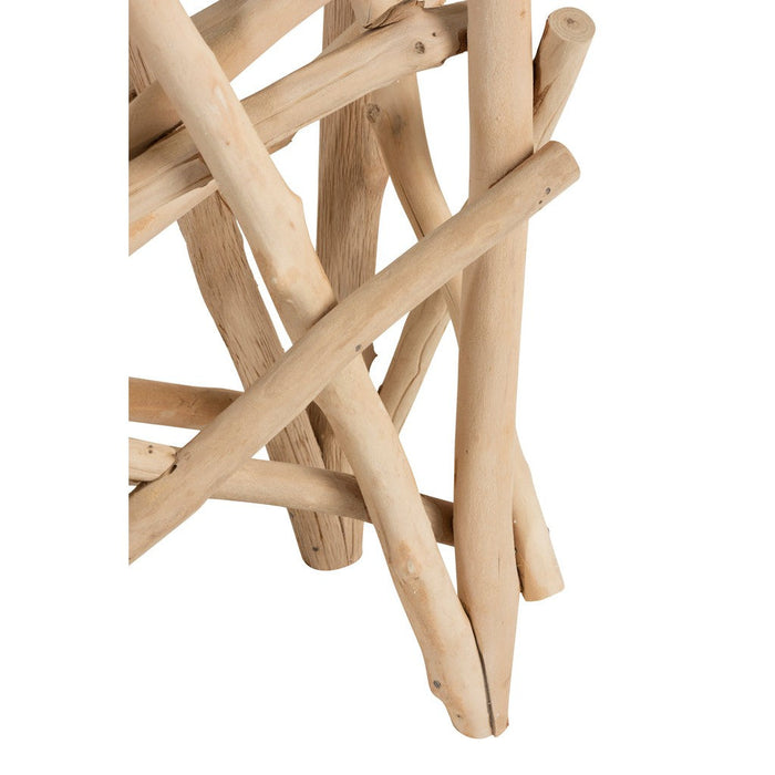 Console Rechthoek takken hout/glas naturel-Consoletafels-J-Line