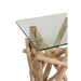 Console Rechthoek takken hout/glas naturel-Consoletafels-J-Line