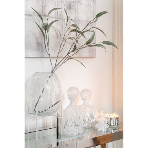 Console Roestvrij staal/glas zilv 140x40x70cm-Consoletafels-J-Line