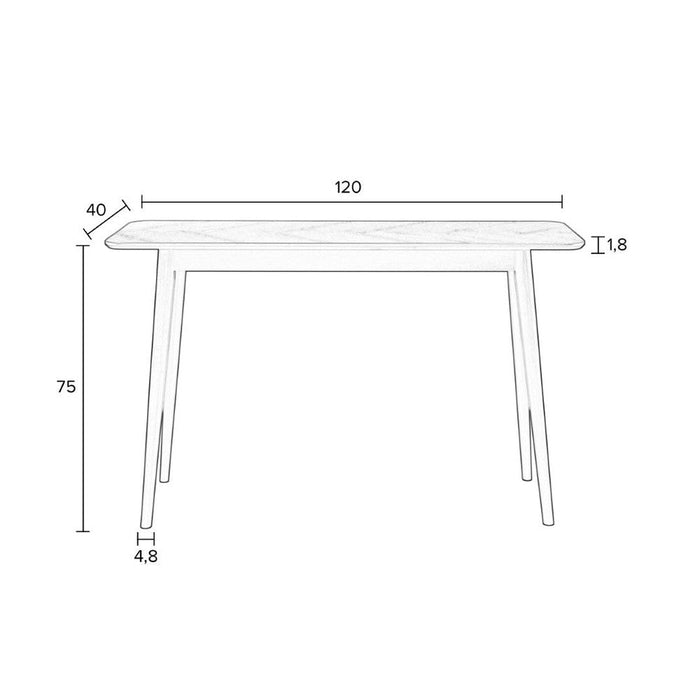 Console Tafel Fabio 120X40 Natural-Console tafels-Creating Home