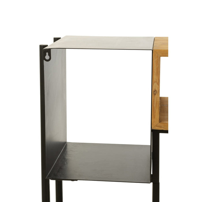 Console Tina hout/ijzer zwart/naturel-Console tafels-J-Line